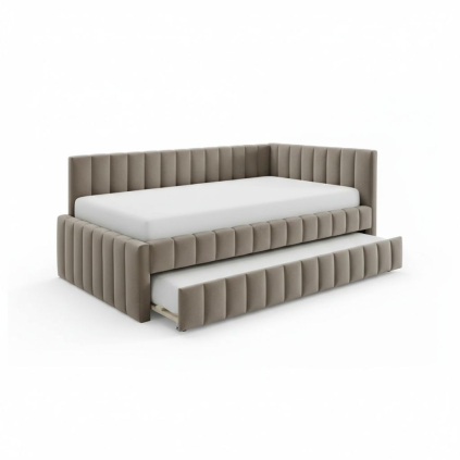 Postel Mikayla Velvet 120 x 200 cm, béžová