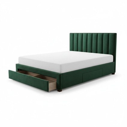 Postel Grace 140 × 200 cm, tmavě zelená
