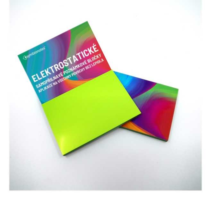 Elektrostatický poznámkový bloček Symbionotes 19 x 10 cm - 100 listů, zelená