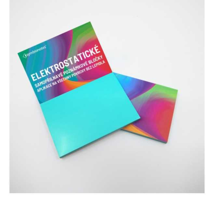 Elektrostatický poznámkový bloček Symbionotes 7 x 10 cm - 100 listů, tyrkysová