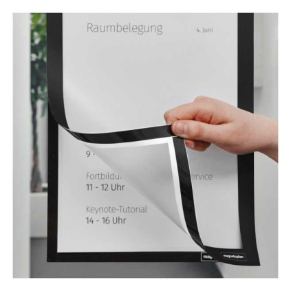 Samolepící rámeček Magnetoplan Magnetofix A3 - 2 ks, černá