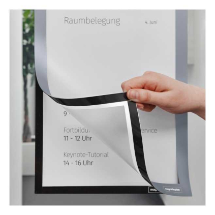 Samolepící rámeček Magnetoplan Magnetofix A4 - 2 ks, šedá
