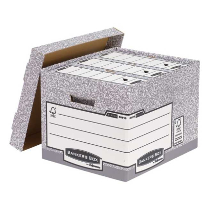 Archivační kontejner Fellowes Bankers Box Fast Fold - 10 ks, šedá