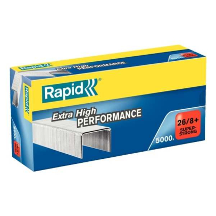 Spony Rapid 26/8+ Super Strong - 5000 ks, stříbrná