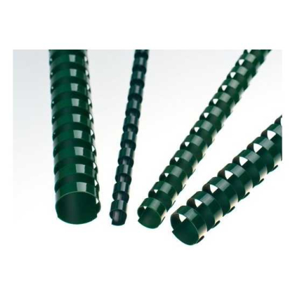 Plastové hřbety Eurosupplies 6 mm - 200 ks, zelená