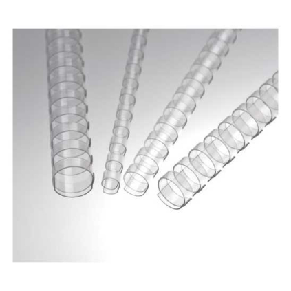 Plastové hřbety Eurosupplies 10 mm - 100 ks, čirá