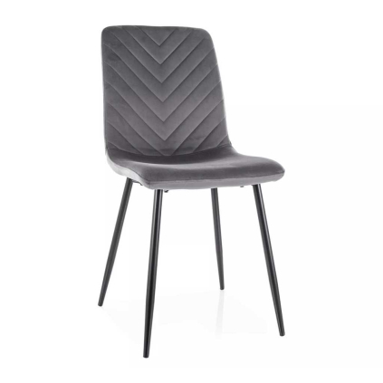 Jídelní židle Freville Velvet, šedá