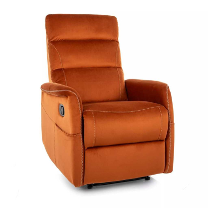 Masážní křeslo Vinci Velvet, oranžová