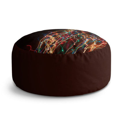 Taburet Circle světelný efekt, barevná