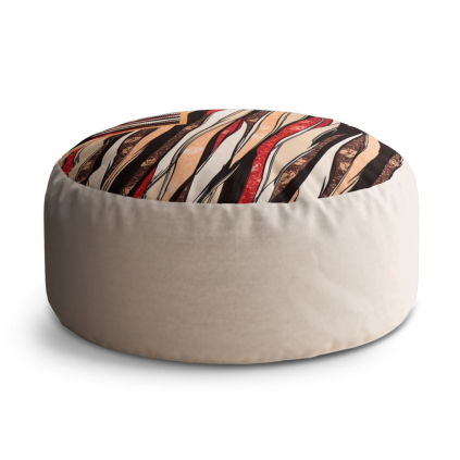 Taburet Circle pruhovaný motiv, barevná