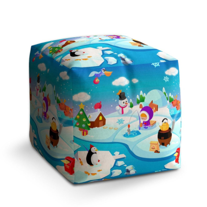 Taburet Cube antarktida, modrá