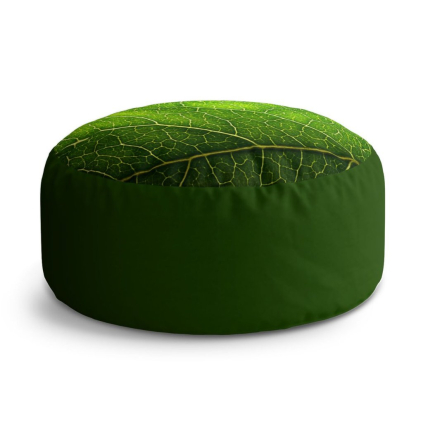 Taburet Circle detail listu, zelená