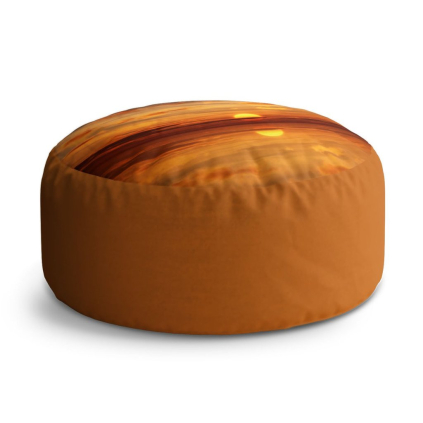 Taburet Circle oranžové slunce, oranžová