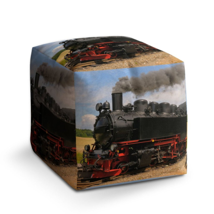 Taburet Cube lokomotiva 3, barevná