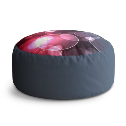 Taburet Circle bublinová abstrakce, růžová