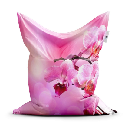 Sedací vak Classic květy orchideje - dětský, růžová