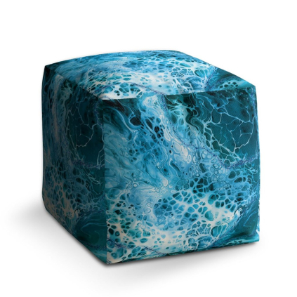 Taburet Cube magická modrá, modrá