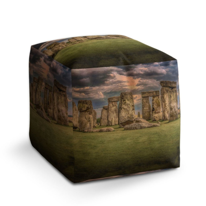 Taburet Cube Stonehenge, barevná