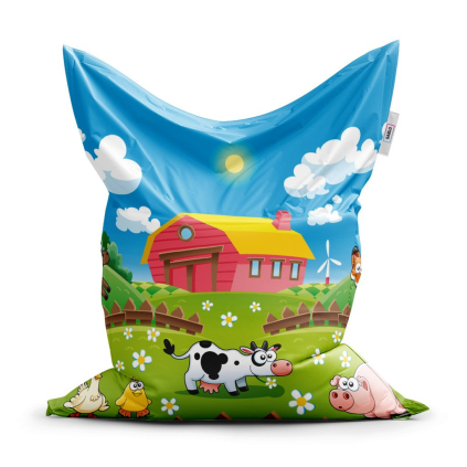 Sedací vak Classic farma - dětský, barevná