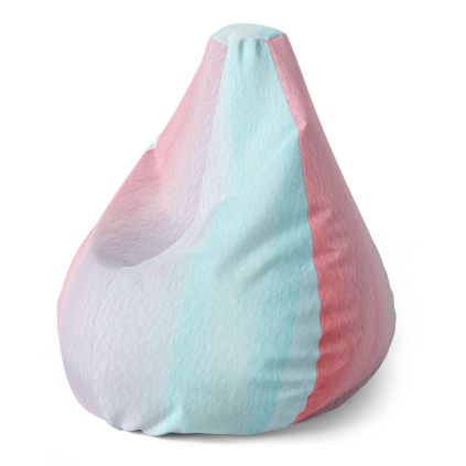 Sedací vak Pear cukrová vata - dětský, růžová / tyrkysová