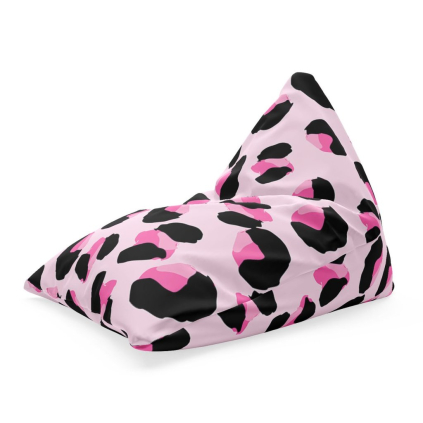 Sedací vak Triangl růžový gepard, růžová