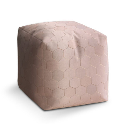 Taburet Cube rose gold, růžová