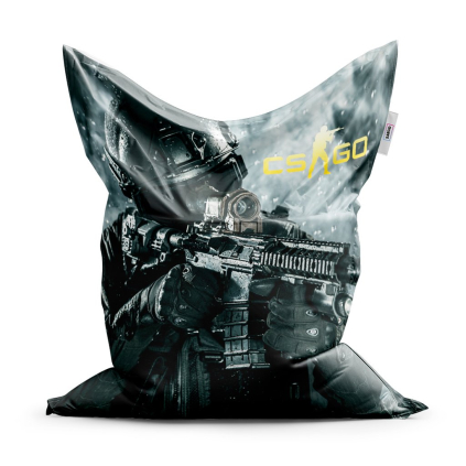 Sedací vak Classic CS:GO voják 1 - dětský, šedá