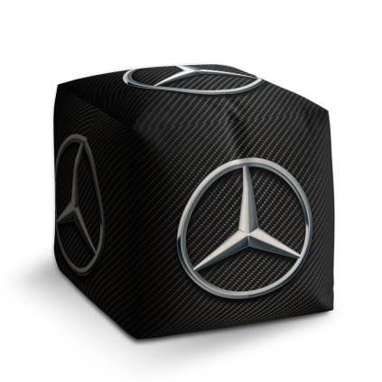 Taburet Cube Carbon, černá
