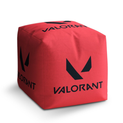 Taburet Cube Valorant Red, červená