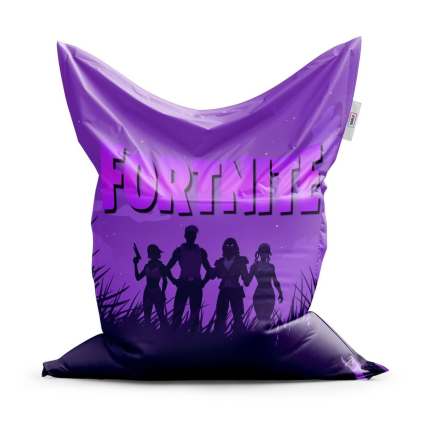 Sedací vak Classic Fortnite fialová silueta - dětský, fialová