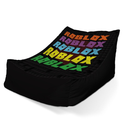 Sedací vak Lounge Roblox barevný text - dětský, barevná