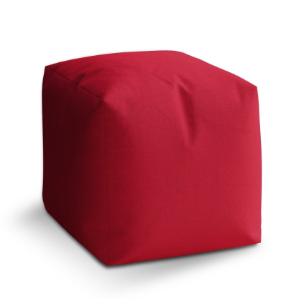 Taburet Cube červená cherry, červená