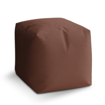 Taburet Cube kaštanová, hnědá