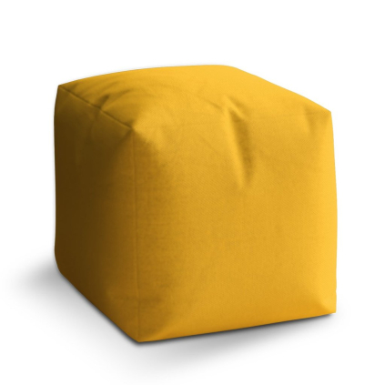 Taburet Cube žlutooranžová, žlutá