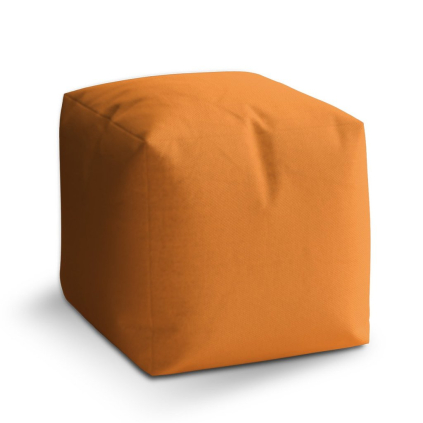 Taburet Cube mandarinková, oranžová
