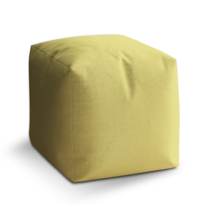 Taburet Cube avokádo, žlutá