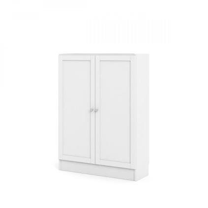 Skříň Bask 79 x 28,3 x 107,2 cm, dveře dřevo, bílá