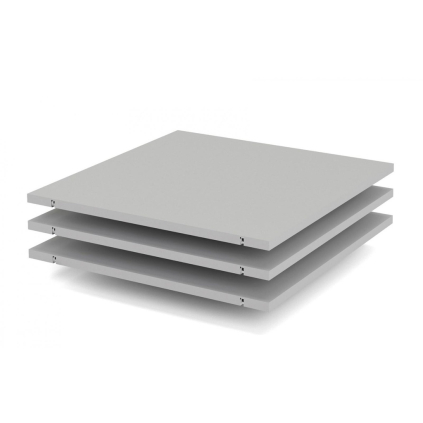 Police ke skříním Lutta - 3 ks, šedá