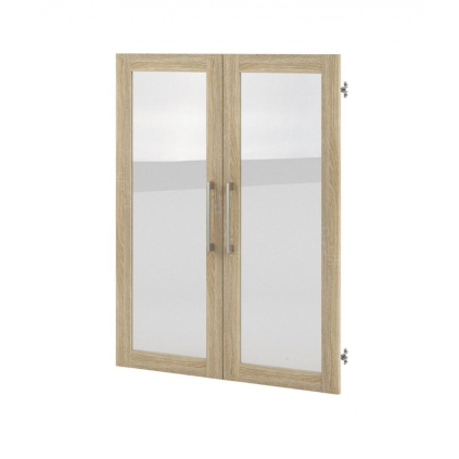Dvířka pro skříně Modulo 83,6 x 105,4 cm prosklená, dub sonoma / čirá