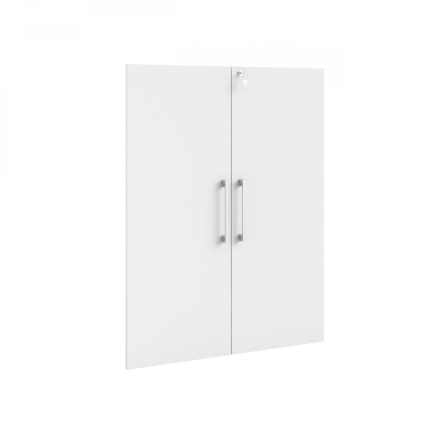 Dvířka pro skříně Modulo 83,7 x 105,4 cm, zámek, bílá