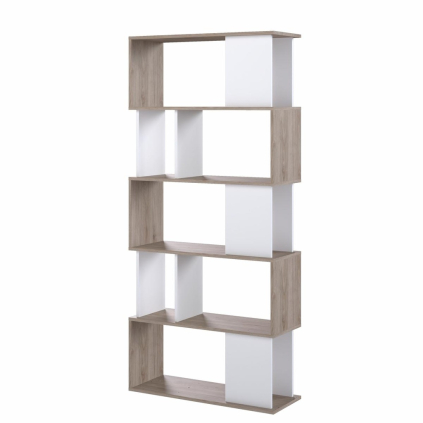 Policový regál Penta, hikora jackson / bílá