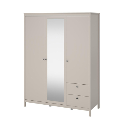 Šatní skříň Real II se zrcadlem, krémová