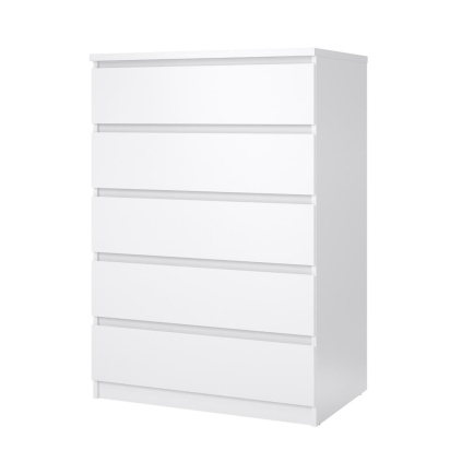 Komoda Simplicity 77 x 50 x 111,5 cm, bílý lesk