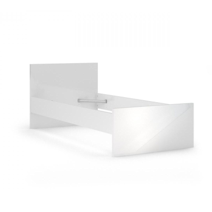 Postel Simplicity 90 x 190 cm, bílý lesk