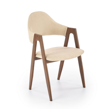 Jídelní židle Justin, béžová / ořech