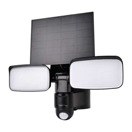 LED solární světlo WO7203 se senzorem, černá