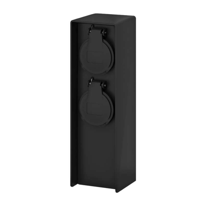 Zahradní sloupek 230V 2Z - PG04, černá
