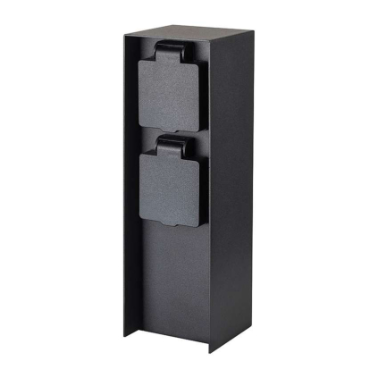 Zahradní sloupek 230V 2Z - PG12, černá