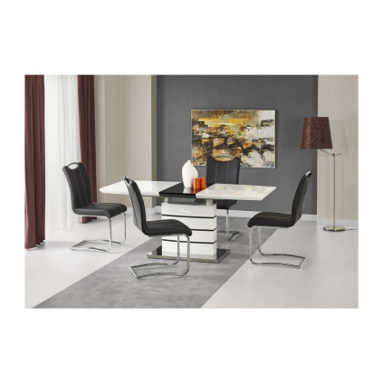 Jídelní stůl Nord, bílá / černá