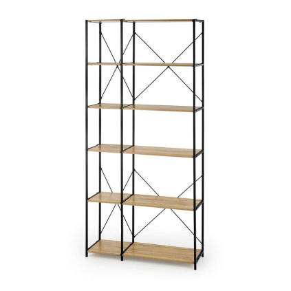 Regál Apollo 7, dub sonoma / černá